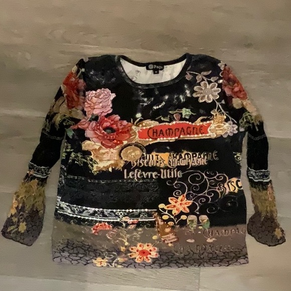 ๐3/$15 ๐ PAPA medium mesh sleeve tshirt. 100% cotton. - Picture 2 of 6